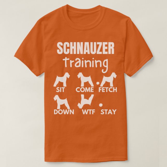 Camiseta Schnauzer Training Schnauzer Dog Tricks (Diseño del anverso)