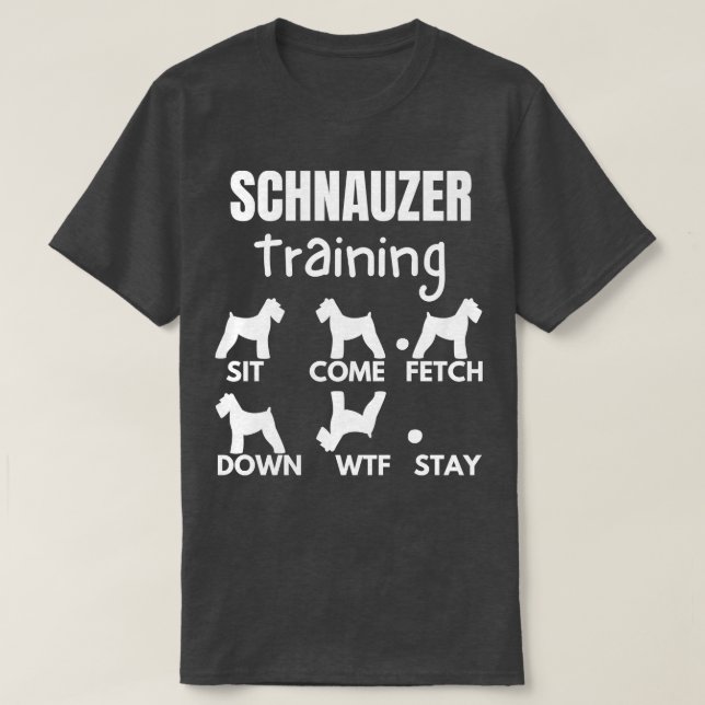 Camiseta Schnauzer Training Schnauzer Dog Tricks 2 (Diseño del anverso)