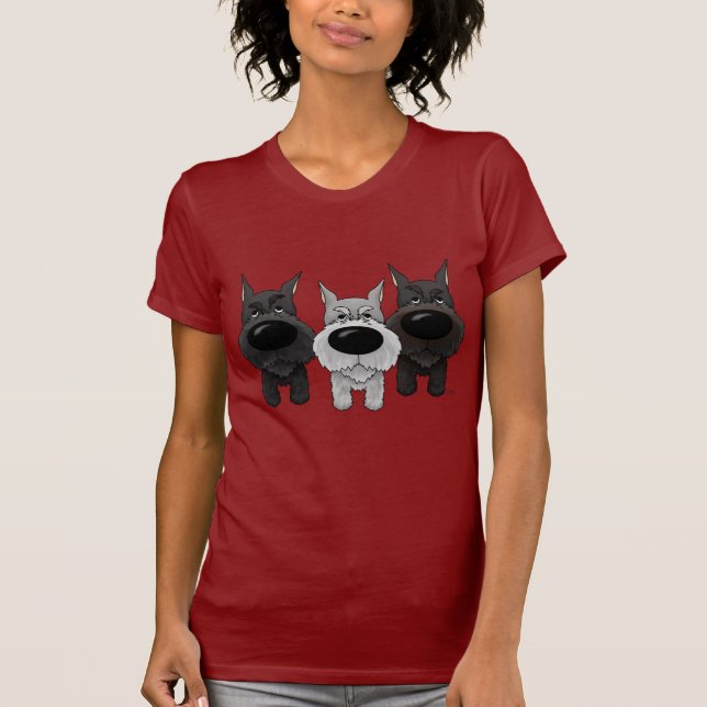 Camiseta Schnauzers - nariz y opinión del extremo (Anverso)