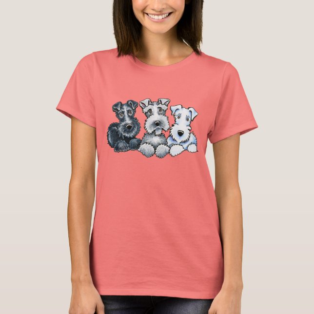Camiseta Schnauzers sólidos (Anverso)
