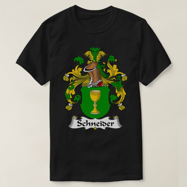 Camiseta Schneider Coat of Arms  Family Crest Premium  (Diseño del anverso)
