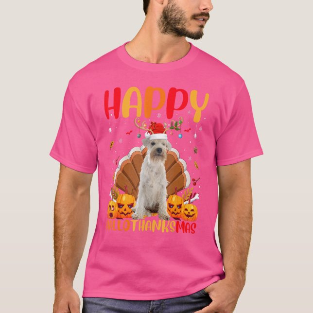 Camiseta Schnoodle Dog Happy Schnoodle Hellothanksmas (Anverso)