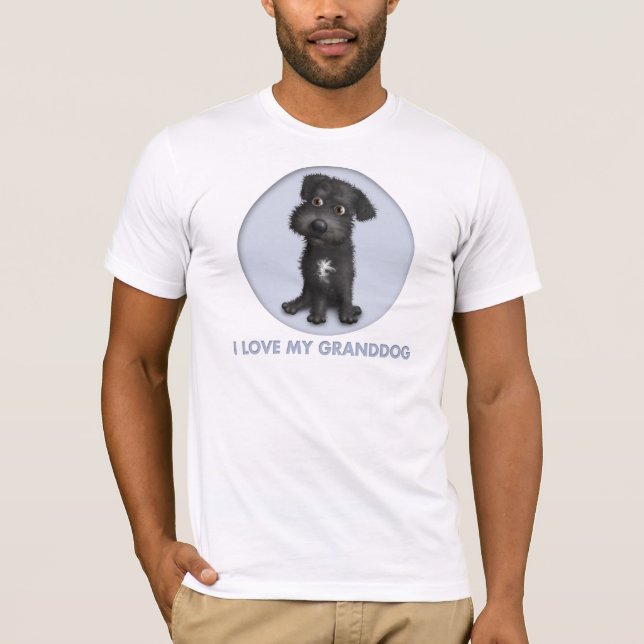 Camiseta Schnoodle Granddog (negro) (Anverso)