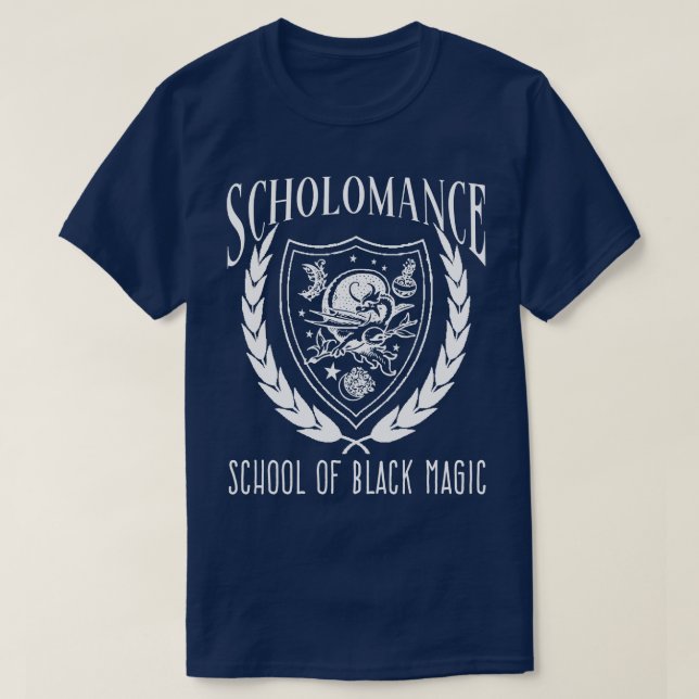 Camiseta SCHOLOMANCE School of Black Magic para Halloween (Diseño del anverso)