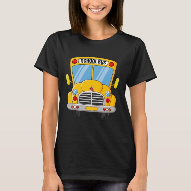 Camiseta School Bus Costume Boys Girls Kids Halloween Bus D (Anverso)