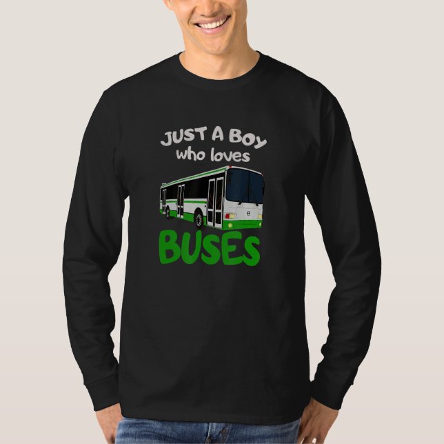 Camiseta School Bus  Just A Boy Who Loves Buses 6 (Anverso)
