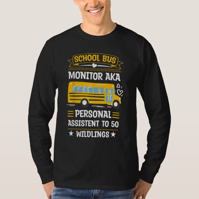 Camiseta School Bus Monitor Bus Aide Attendant Student Deli (Anverso)