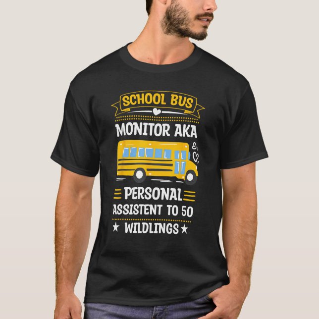 Camiseta School Bus Monitor Bus Aide Attendant Student Deli (Anverso)