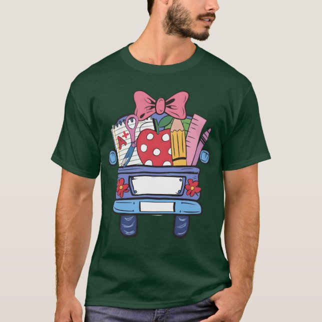 Camiseta School Car back to school boy gift (Anverso)
