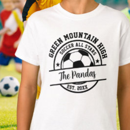 Camiseta School Club Team Name Number Soccer