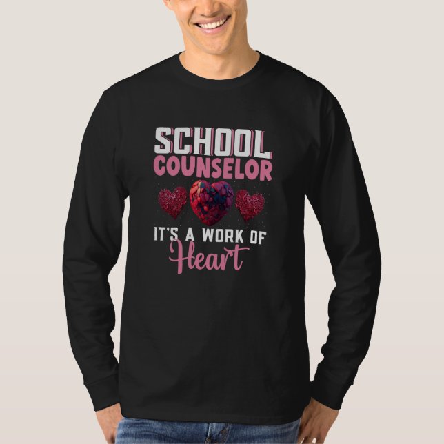 Camiseta School Counselor Appreciation Valentine's Day Scho (Anverso)
