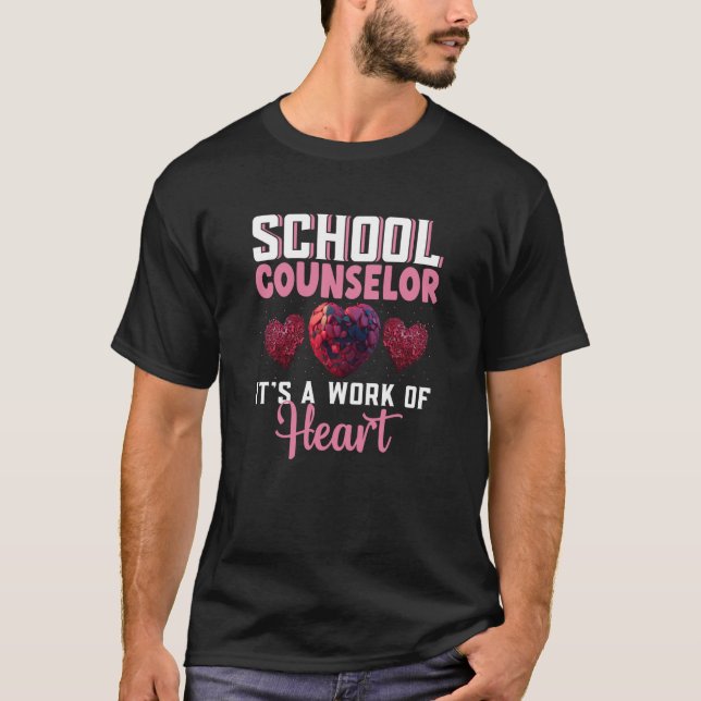 Camiseta School Counselor Appreciation Valentine's Day Scho (Anverso)