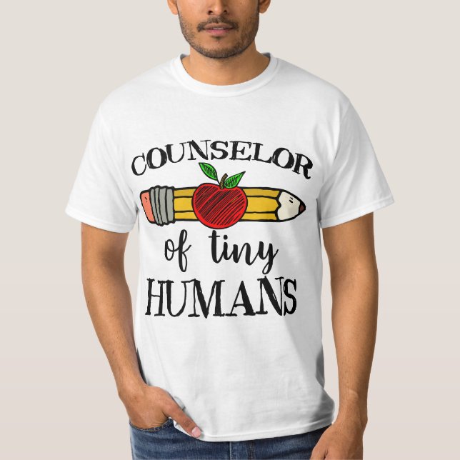 Camiseta School Counselor of Tiny Humans Back To School Gui (Anverso)