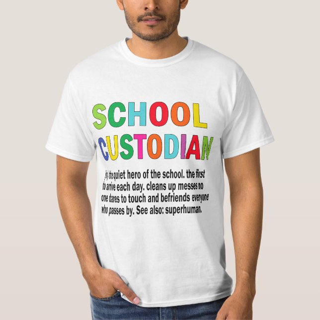 Camiseta School Custodian Definition School Janitor Appreci (Anverso)