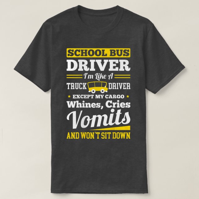 Camiseta School District Drivers Yellow Shuttle Bus Drivers (Diseño del anverso)