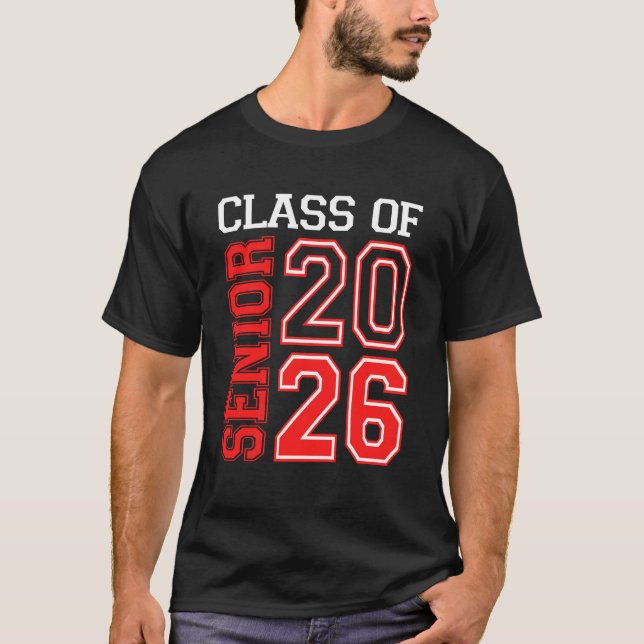 Camiseta School Graduation Senior Class Of 2026 Senior Grad (Anverso)