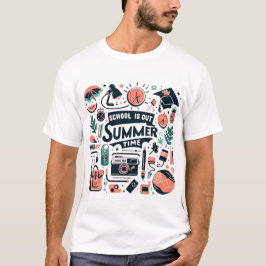 Camiseta School Is Out - Summer Time Fun