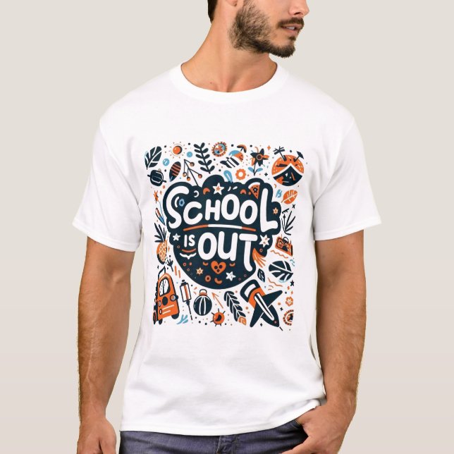 Camiseta School Is Out Summer Vacation Playtime (Anverso)