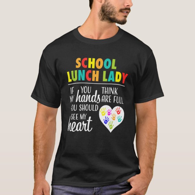Camiseta School Lunch Lady Cute Heart Appreciation Gift (Anverso)