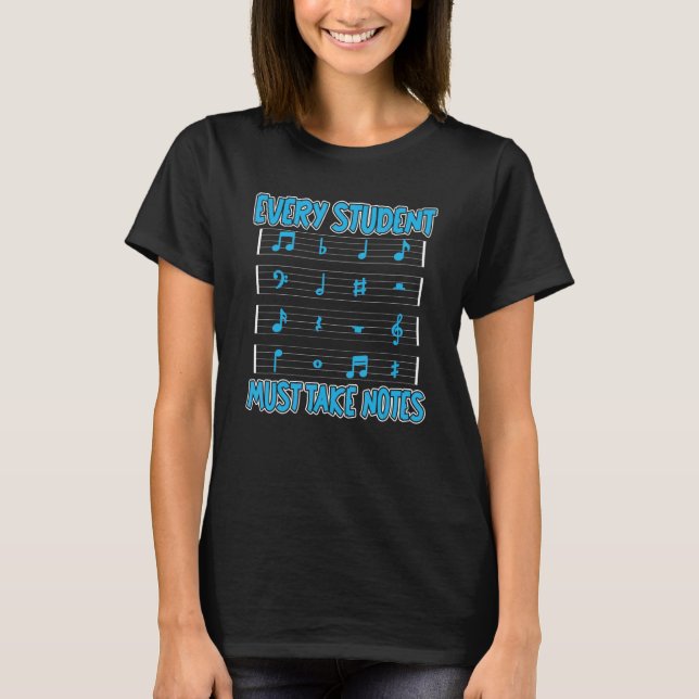 Camiseta School Notes Educator   Education Music Teacher (Anverso)