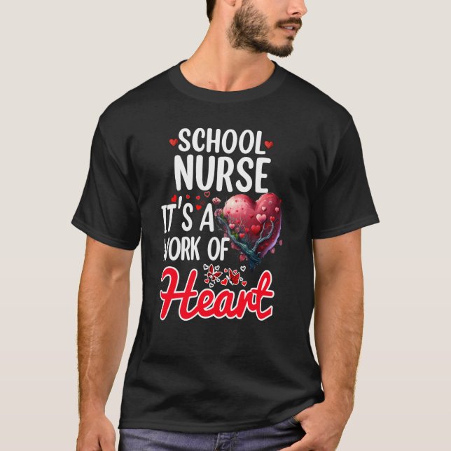 Camiseta School Nurse Appreciation For Valentines Day (Anverso)
