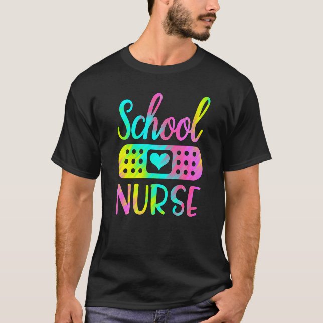 Camiseta School nurse Cute women RN symbol nursing job stet (Anverso)