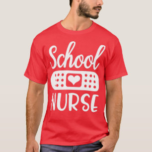 Camiseta School nurse nurse gift whitegrey