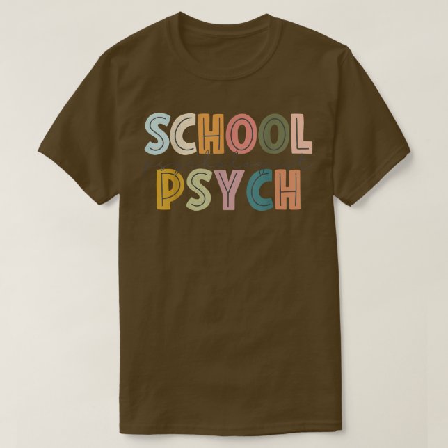 Camiseta School Psychologist Happy First Last 100 Day Typog (Diseño del anverso)