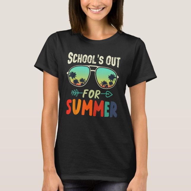 Camiseta School s Out For Summer Cool Tropical Sunglasses D (Anverso)
