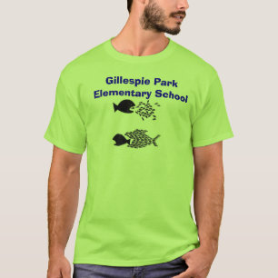 Camiseta schoolfish, escuela primaria del parque de