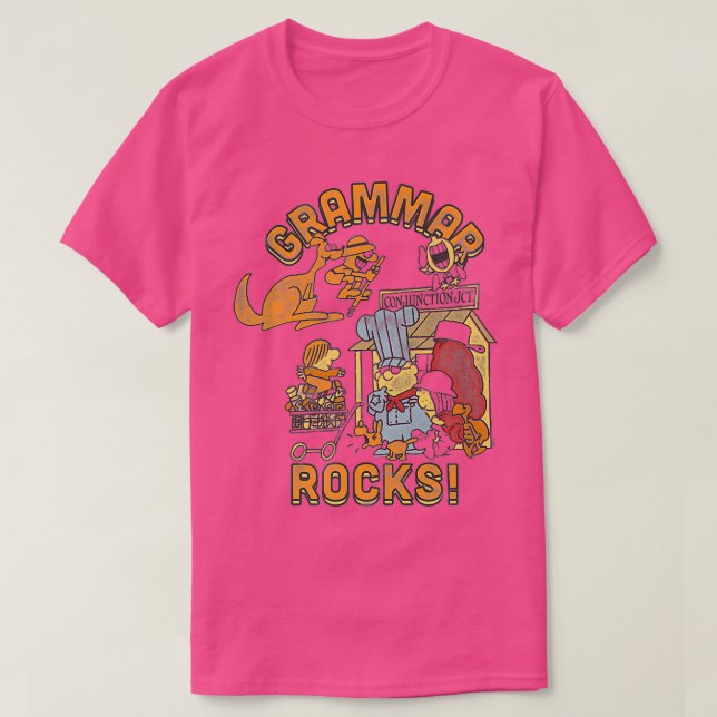 Camiseta Schoolhouse Rock Grammar Rocks Premium  (Diseño del anverso)
