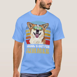 Camiseta Schools Out For Summer Corgi Dog Teacher1368