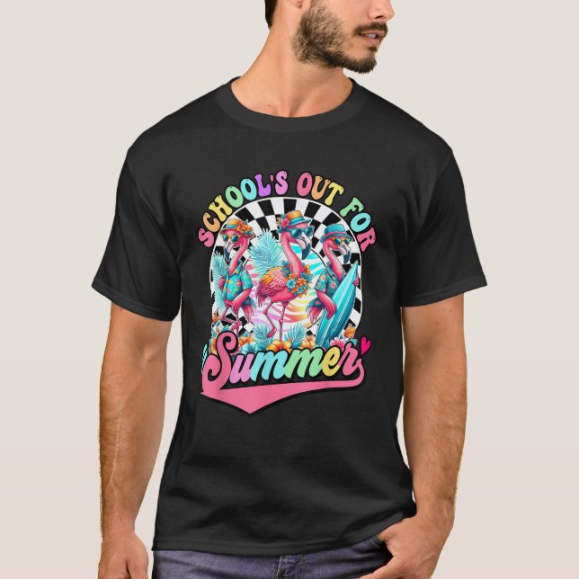 Camiseta Schools Out For Summer Flamingo Last Day Of School (Anverso)