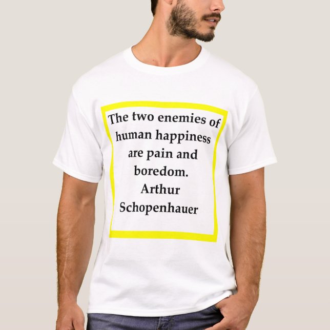 Camiseta schopenhauer, Arturo, (Anverso)