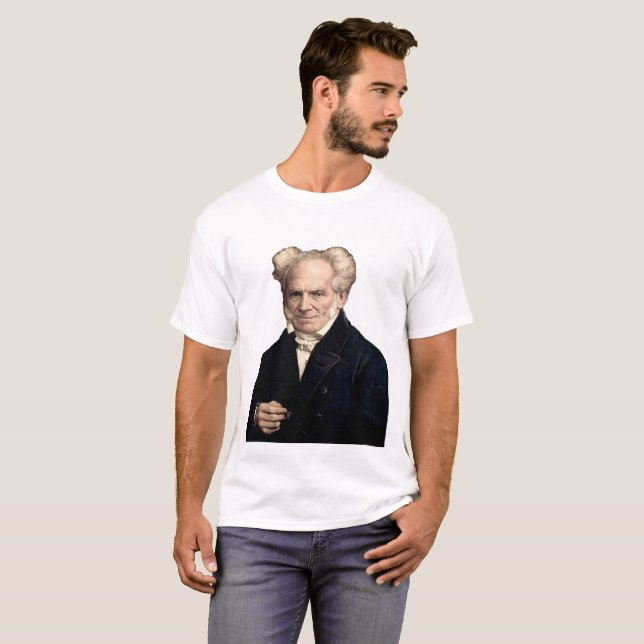 Camiseta Schopenhauer sonriente (Anverso completo)