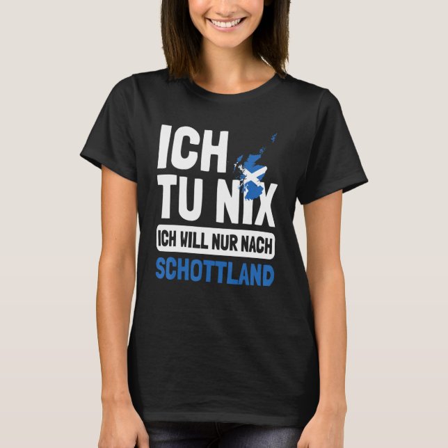 Camiseta Schottland Flagge Ich tu nix Ich nur nach Sch (Anverso)