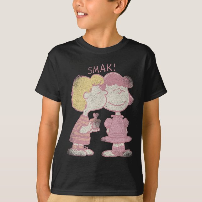 Camiseta Schroeder &amp; Lucy Valentine's Day Kiss  (Anverso)