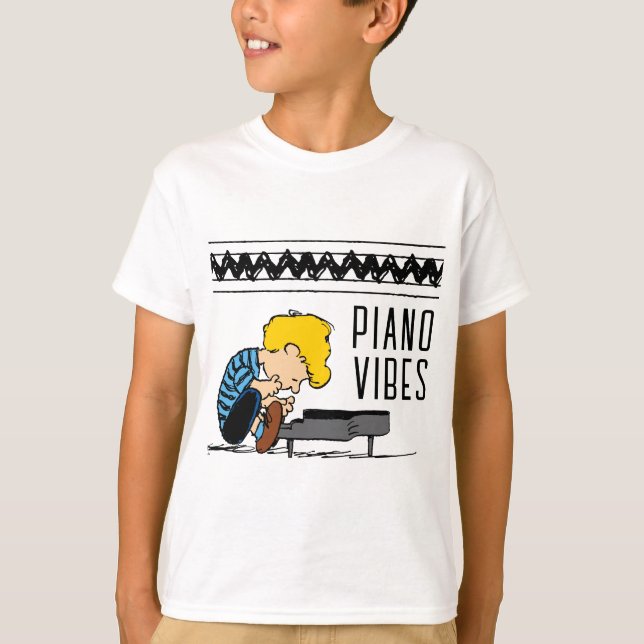 Camiseta Schroeder Charlie Brown Music (Anverso)