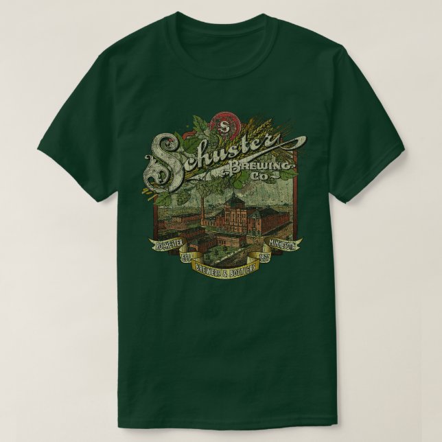 Camiseta Schuster Brewing Co 1871 (Diseño del anverso)