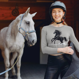 Camiseta Schwarzer Galopp: Pferd in Bewegung