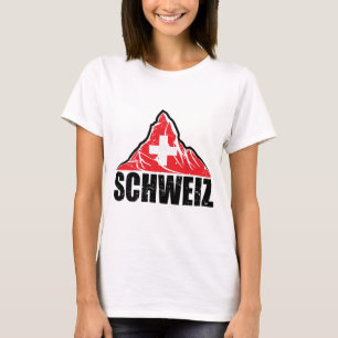 Camiseta Schweiz Matterhorn Suiza Bandera Vintage