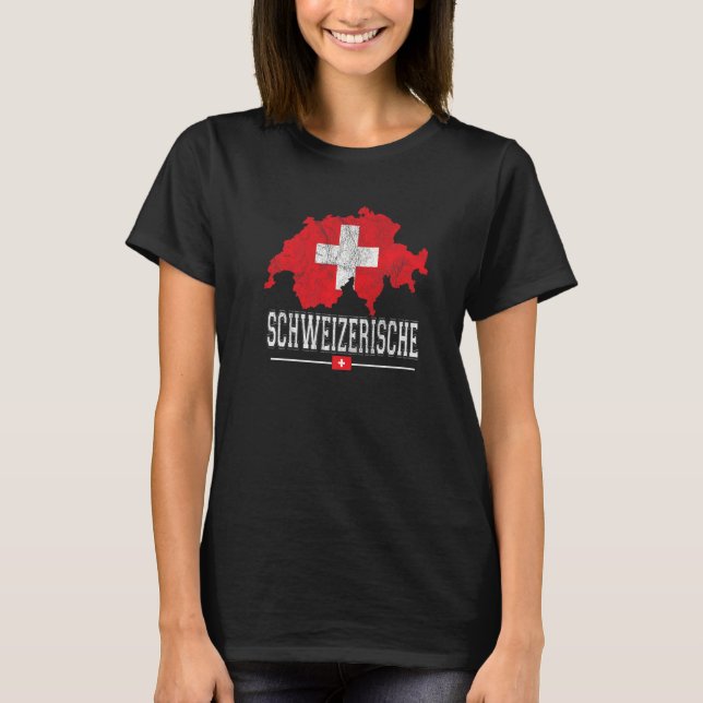 Camiseta Schweize en problemas con el recuerdo de la bander (Anverso)