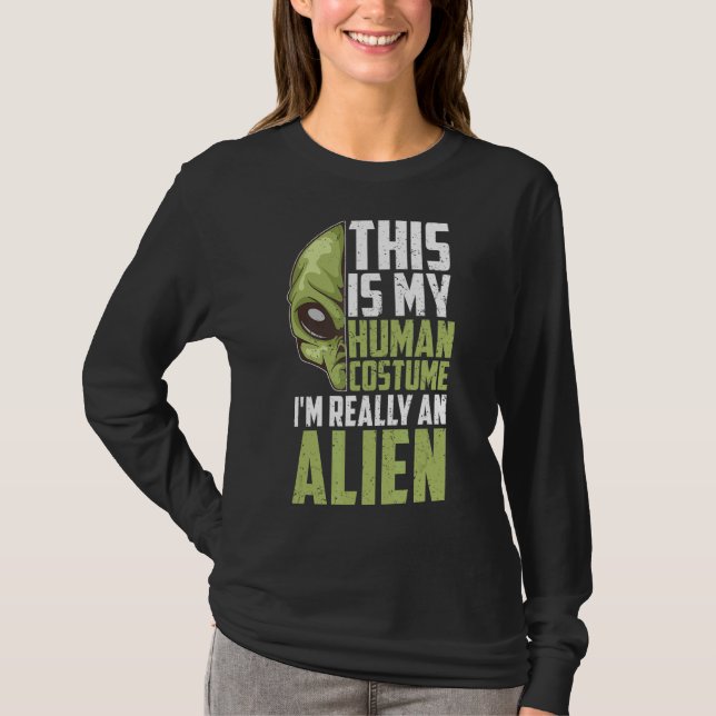 Camiseta Sci Fi Alien Extraterrestrial Costume Humano Alien (Anverso)