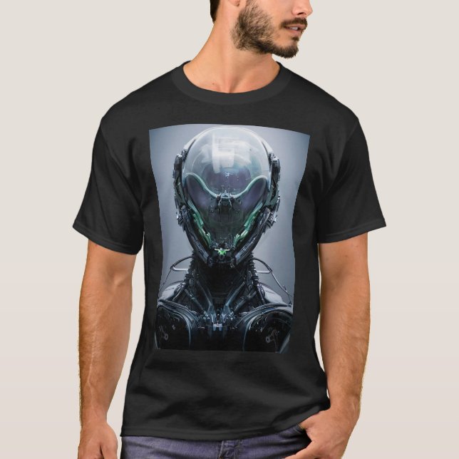 Camiseta Sci fi Assassin Cyberpunk Hunter Droid (Anverso)