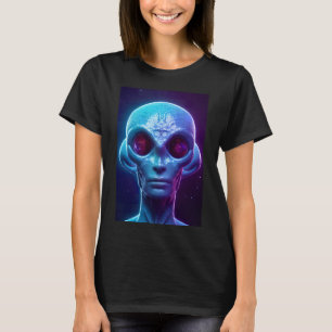 Camiseta Sci Fi Futurista Robot Head Cyborg Digital Único