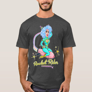 Camiseta SCI-FI ROCKET RIDER Colorido negrita Arrastrar Rei