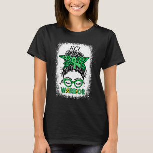 Camiseta Sci Warrior Messy Bun Lime Apoyo A La Cinta Verde