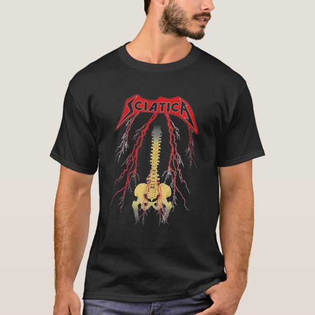 Camiseta Sciatica Skeleton Metalizado (Anverso)