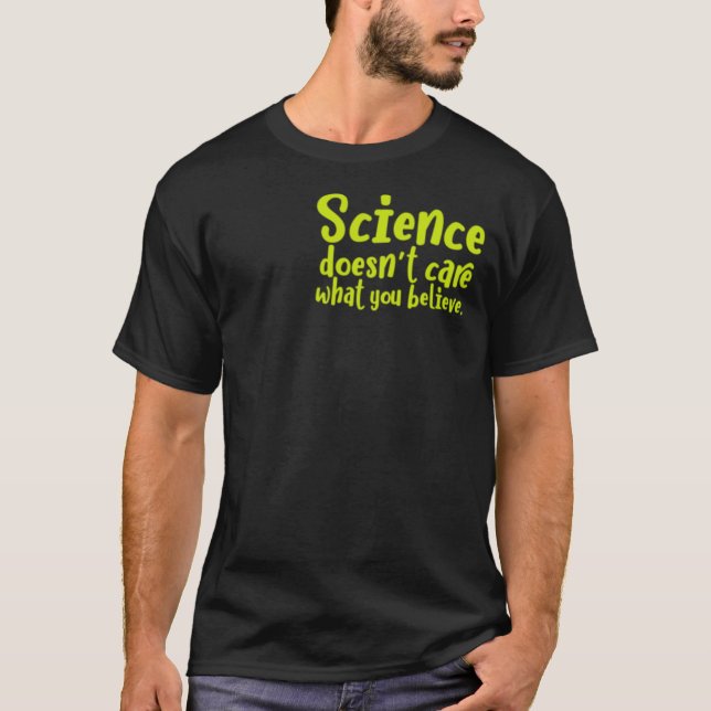 Camiseta Science doesnt care what you believe family boy (Anverso)