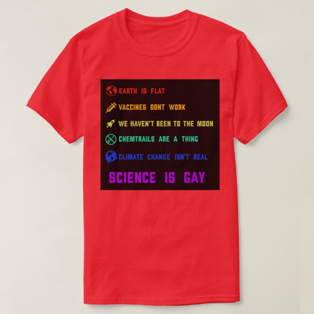 Camiseta Science is gay  (Diseño del anverso)